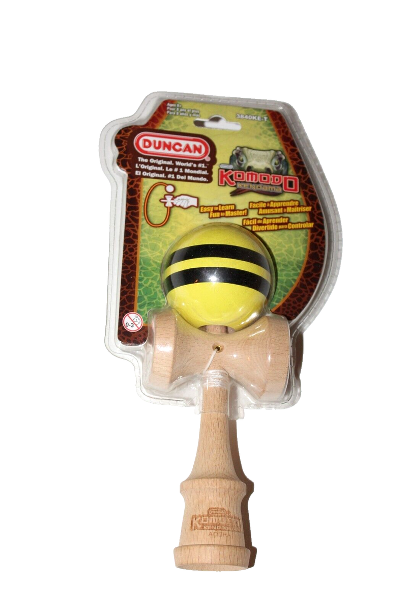 Duncan Komodo Kendama Classic Japanese Skill Toy Yellow w/ Black