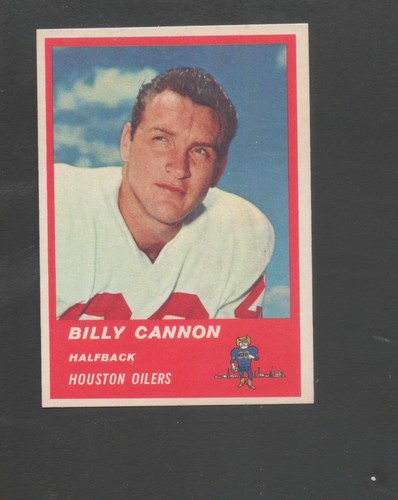 Billy Cannon #37 1963 Fleer card