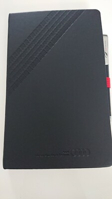 Hochwertiges A5 Kunstleder Notizbuch schwarz inkl. hochwertigen Stabilo KS 