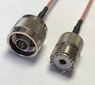 N Male to UHF Female SO-239 Coaxial RG316 Cable Extension Wireless Antenna USA