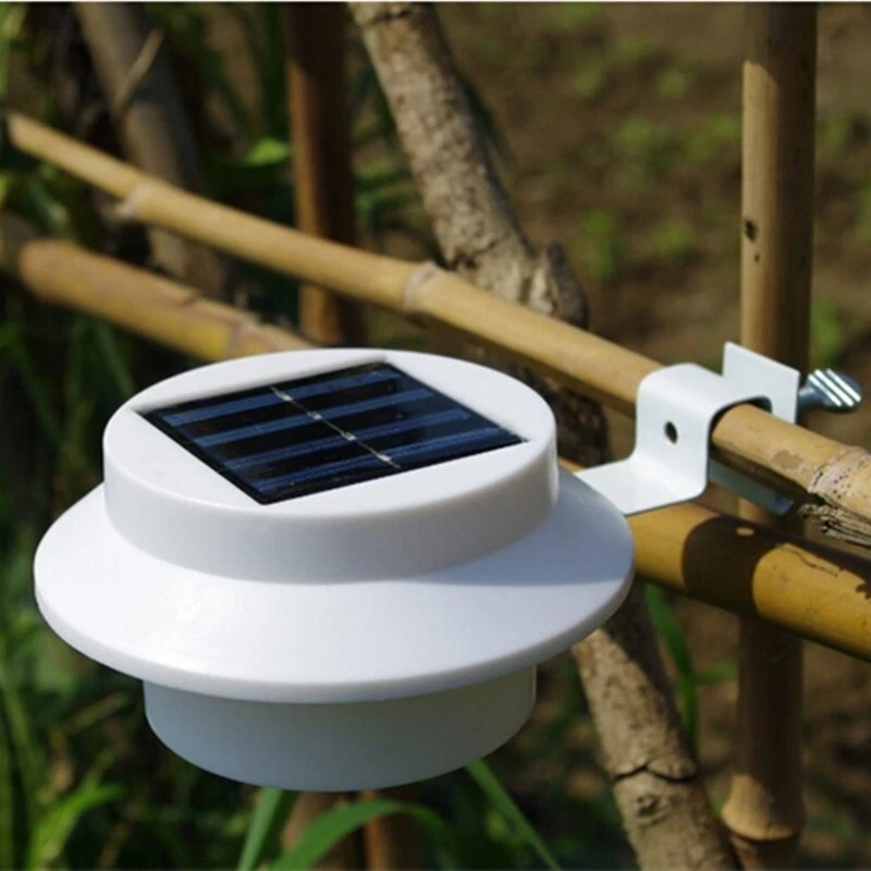 8 Pack Waterproof Solar Powered LED Outdoor Gutter Lights with Brackets - Image 3 of 4