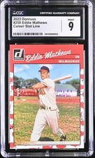 EDDIE MATHEWS 2023 Donruss #258 Career Stat Line /50 MINT + COUPONS + FREE SHIP!