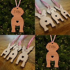 Neapolitan Mastiff Dog Bauble Ornament Personalised Chrsitmas Tree Decoration