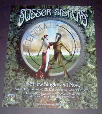 Scissor Sisters Laura 2004 Poster Type Advert, Promo Ad
