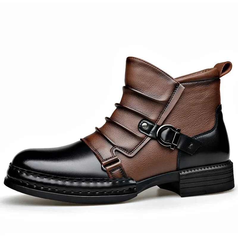 's Retro Ankle Boots Fashion Casual Zipper Platform Comfortable Shoes