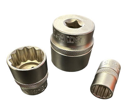 BGS Technic Steckschlüsseleinsatz 12-kant 1/2'' SW 8 - SW 46 Vielzahn Steck-Nuß