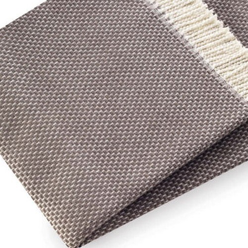 Soft Taupe Links Pattern Throw Blanket - Picture 5 of 6