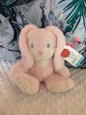 Keel Eco Pink Bunny Rabbit Baby Shower Plush Soft Toy Brand New Tags 8"