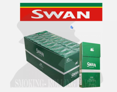 Filtri Swan Extra Slim 5,7mm Mentolo   Scatoline da 120 Filtri in Cannuccia