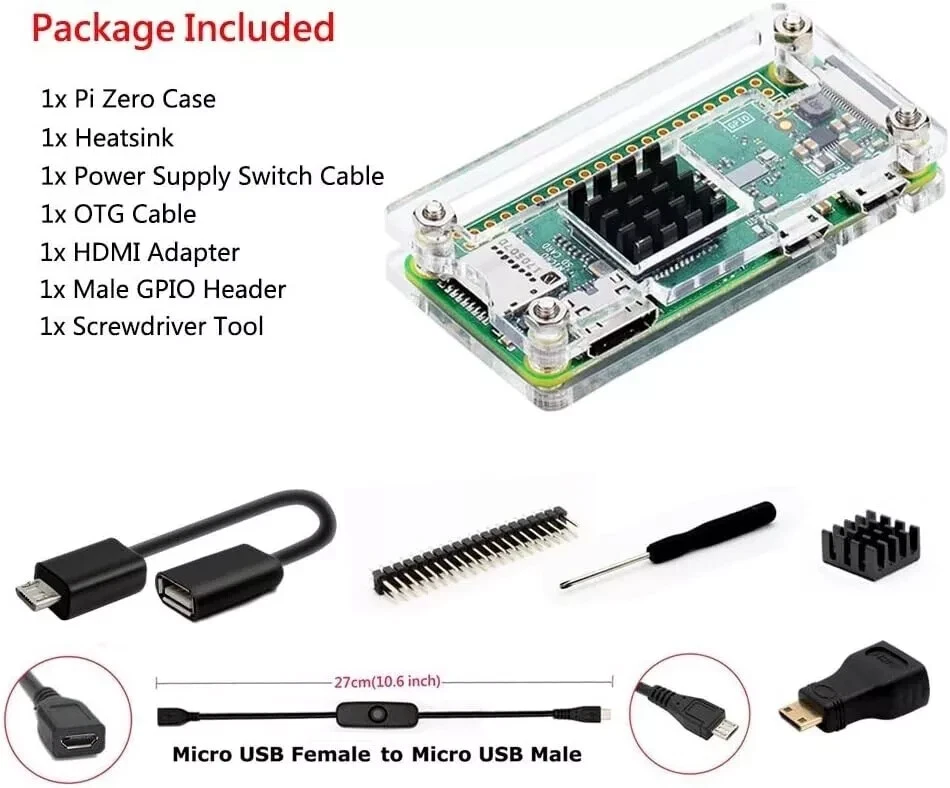 Raspberry Pi Zero 2 W Case Kit with Raspberry Pi Zero 2 W Case Power Supply - Image 4 of 4