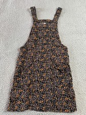 Xhilaration Dress Women'S  Black Floral Pinafore Adjustable Strap Rayon Mini Ca