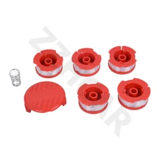 5 Spool+1 Cap+1 Spring Replacement String Trimmer Spool For Crafysman CMZST065