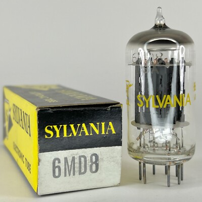 (1) Tested Sylvania 6MD8 Tube with Box Date Code fd AJD Medium Mu Triple Triode
