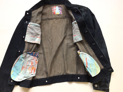 Levis x Damien Hirst Denim Skulls Trucker Jacket Sz Medium 2008