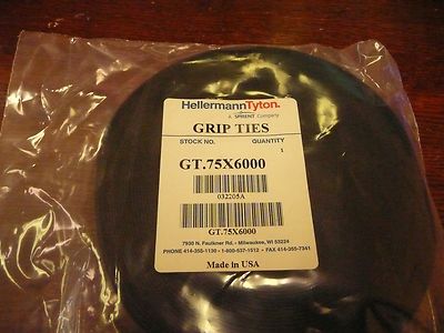 Hellermann Tyton GT.75X6000 Grip Tie Roll  600.0 in x.75 in
