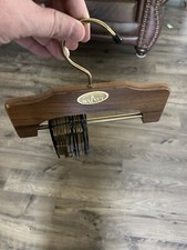 VTG Tie Hanger Walnut Solid Wood With Plastic Clips