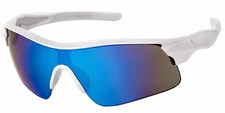 Kids Wrap Sports Shield Baseball Cycling Sunglasses Multi Color Mirror 24RV