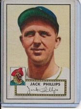 1952 Topps Baseball Card Jack Phillips 1st Base Pitts Pirates R/B EX MT # 240