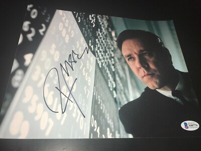 RUSSELL CROWE SIGNED AUTOGRAPH 8x10 PHOTO BEAUTIFUL MIND OSCARS BECKETT BAS D