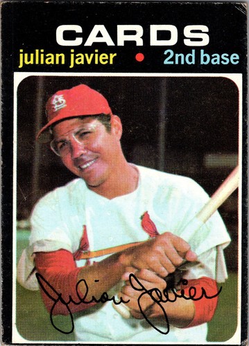 1971 Topps Julian Javier #185 St. Louis Cardinals Vintage Baseballkarte EX