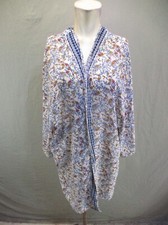 Japna Size L Womens Multicolor Light Weight Long Sleeve Open Front Kimono 837
