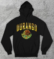 Mexico DURANGO State Hoodie Sweater. Mexican Flag Eagle Pancho Villa, Scorpion