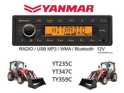 Plug & Play Bluetooth Tractor Radio Stereo Deere 27D 60P 50G Yanmar YT 235 9-Pin