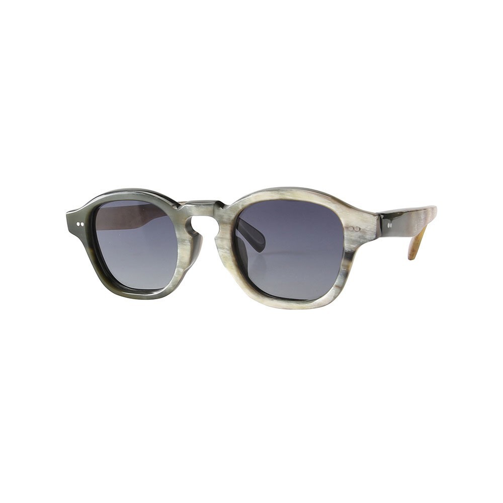 Handmade Polarized Horn Sunglasses for Men and Women with Rivet Detailing-image