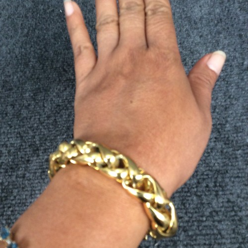 christian dior gold chunky bracelet
