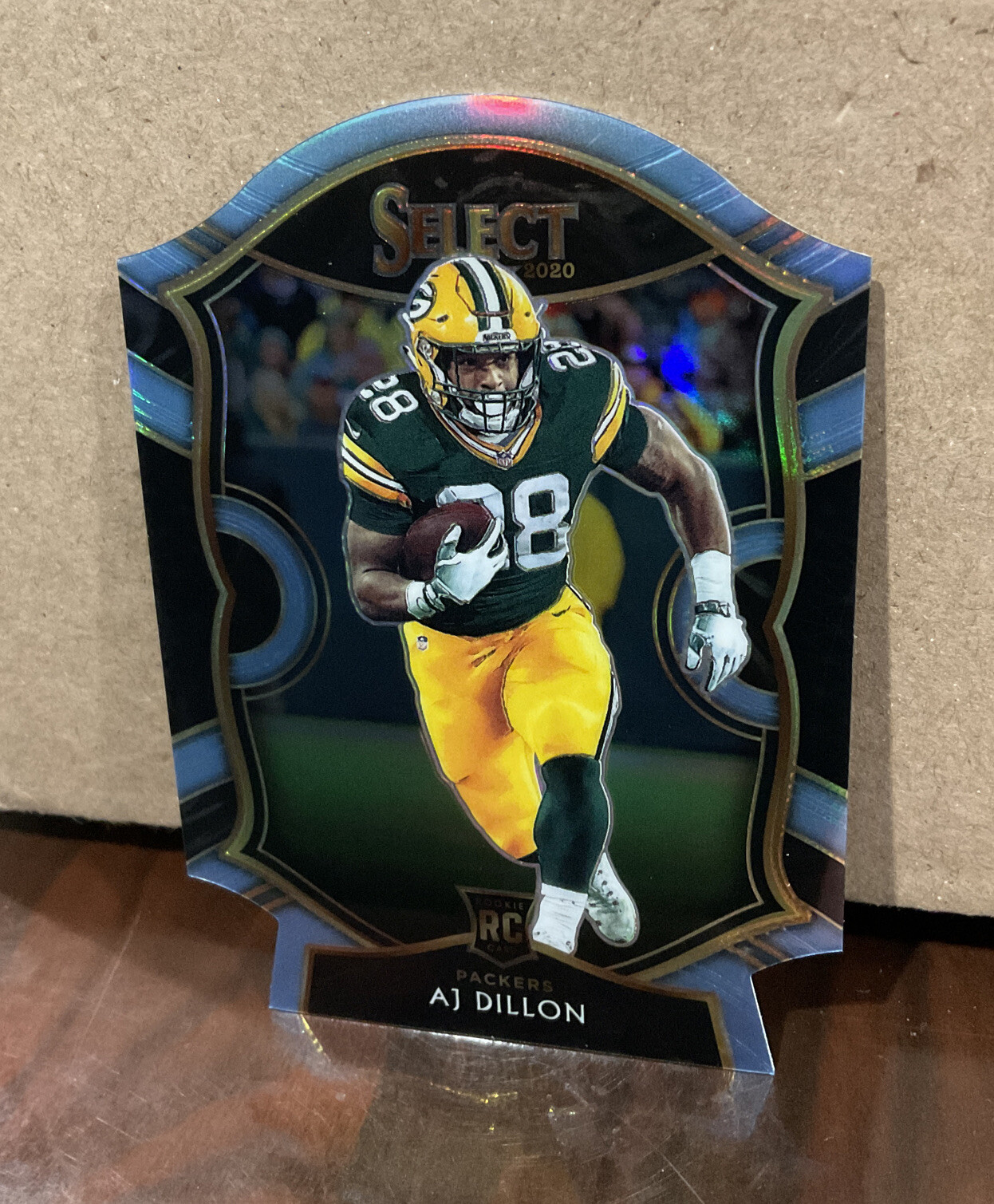 AJ DILLON 2020 PANINI SELECT RC LIGHT BLUE DIE-CUT PRIZM #65 - PACKERS