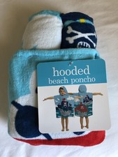 Pirate Ship Hooded Beach Poncho Pool Towel Cover Up 24"x48" Jay Franco Sons NWT