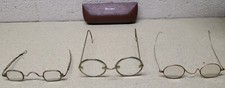 Lot of 3 Assorted Vintage Eyeglasses Frames / Spectacles rare and old - 1 Case