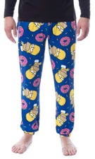 The Simpsons Mens' Homer Sprinkles Donuts Sleep Pajama Jogger Pants