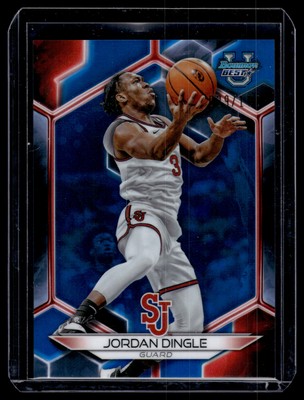 Jordan Dingle 2023-24 Bowman University Best Blue Refractor Card /150 #77
