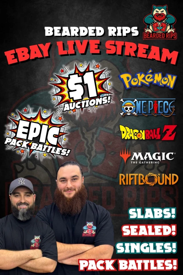 Bearded Sealed and Pack Battles along with $1 Auctions!