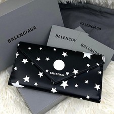 Balenciaga Long Wallet Star Moon Black Used Excellent Condition