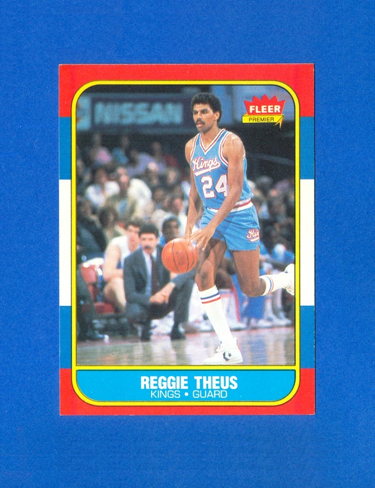 1986/1987 Fleer Basketball#108 Reggie Theus 86/87 Set Break Card EX/MT Condition
