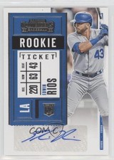 2020 Panini Contenders Rookie Ticket 2 Edwin Rios #129 Rookie Auto RC 0l7n