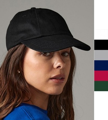 2 Stück Set Beechfield Unisex Baseball Cap Mütze Low Profile Heavy Cotton Drill 