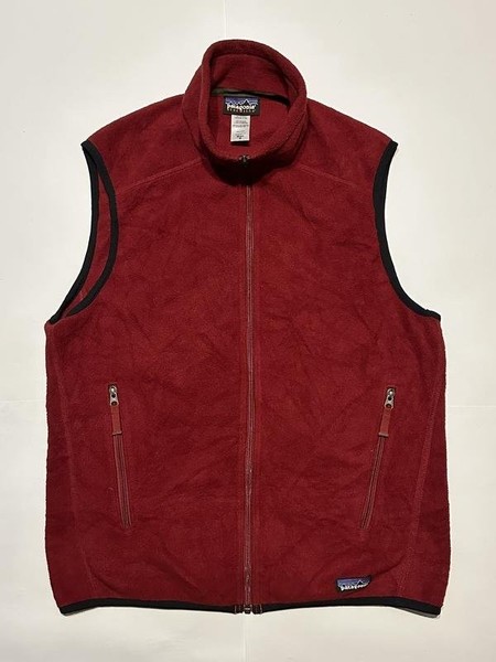 Men Patagonia Fleece Vest Red Polyester 38 / M /
