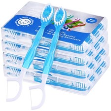 36 Pack Mini Disposable Toothbrushes 5-in-1 Prepasted Travel Toothbrush wit...