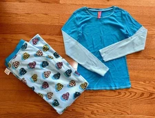 New Jenni by Jennifer Moore Women's Pajama Set Blue With Hearts - M