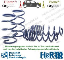 H&R Tieferlegungsfedern 25mm u.a.: Audi A3 Cabriolet 8V7, 8VE, Bj. 2013-2020