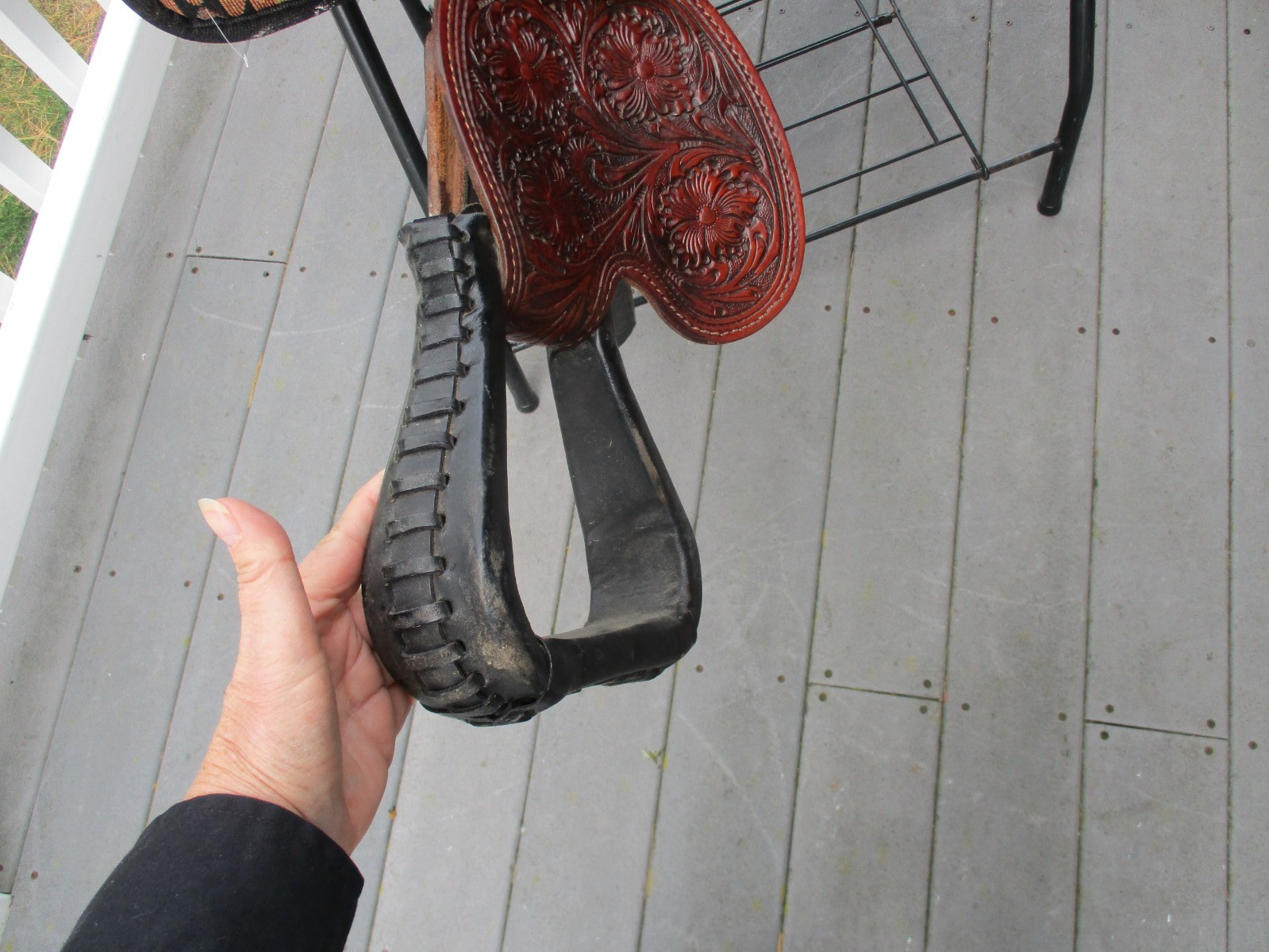 15'' HILASON Western Treeless Barrel/Trail  Leather Saddle | USA  6-8'' GULLET