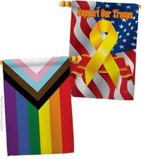 Progress Pride House Flag Pack 28 X 40 Double-Sided Made in USA