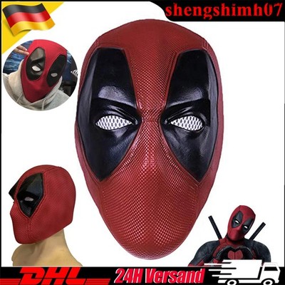 Deadpool Kostüm Maske Superheld Cosplay Gewirke Halloween Karneval Cosplay DE--