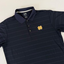 Adidas Notre Dame Fighting Irish Golf Polo Shirt Mens Large Navy Blue ClimaCool