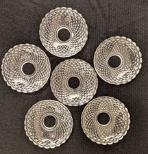 Set Of 6 Antique Baccarat Crystal Candelabra Chandelier Bobeches Replacement (A)