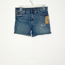 Girls Polo Ralph Lauren Distressed Denim Shorts Size 14