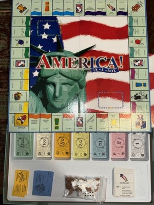 AMERICA IN A BOX Board Game Late For The Sky 100% Complete  USA